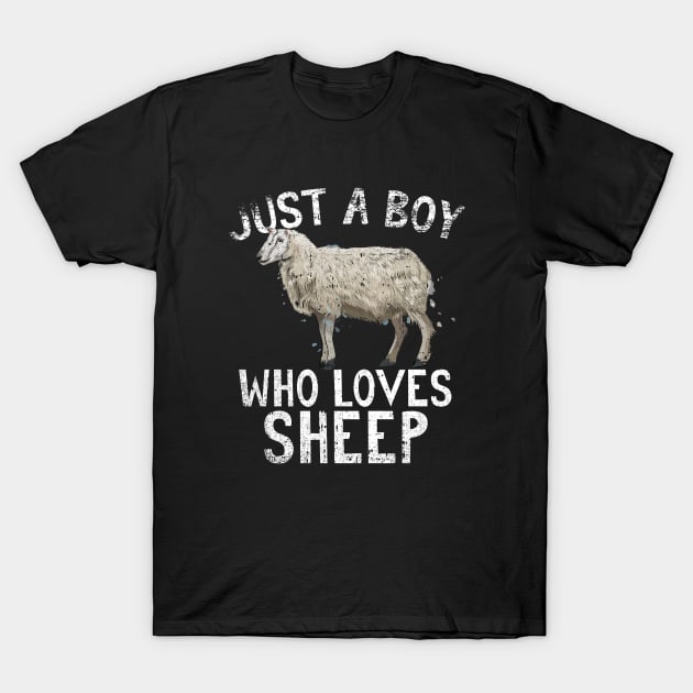 Just A Boy Who Loves Sheep T-Shirt by simonStufios